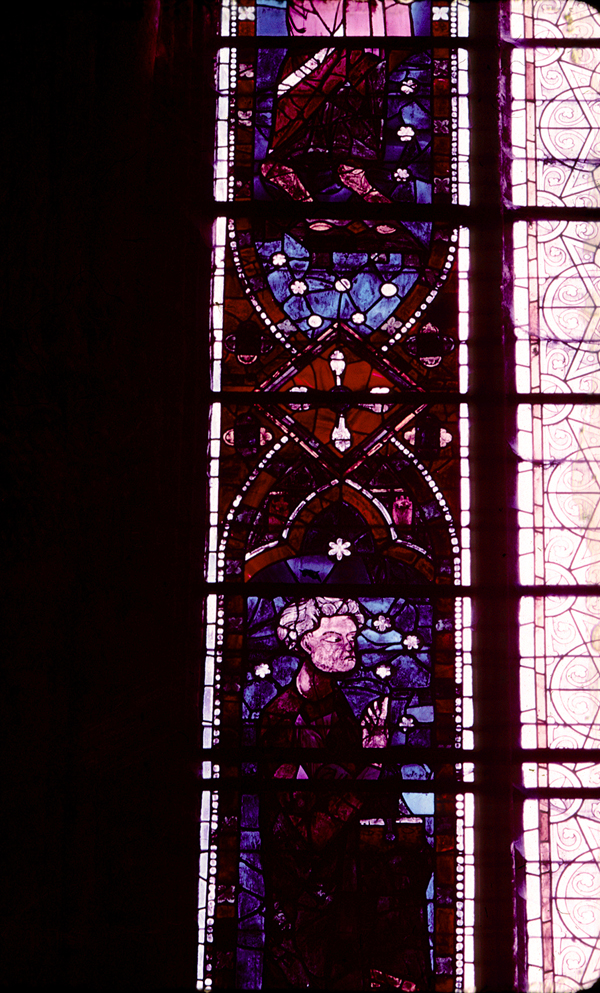 Choir, south clerestory, bay 1, window, section A2