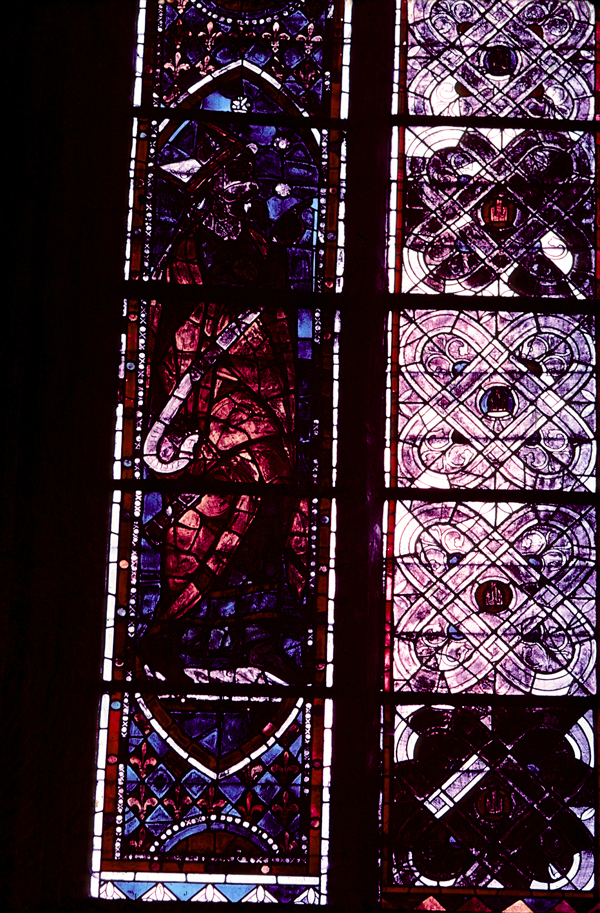 Choir, south clerestory, bay 3, window, section A1