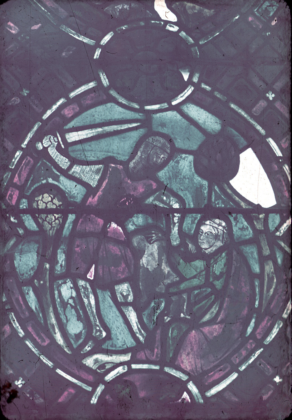 Transept, left, window X3, section 1