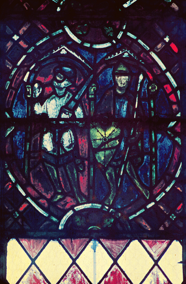 Transept, left, window X1, section 1
