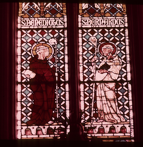 Chancel, east wall, center lancet, detail