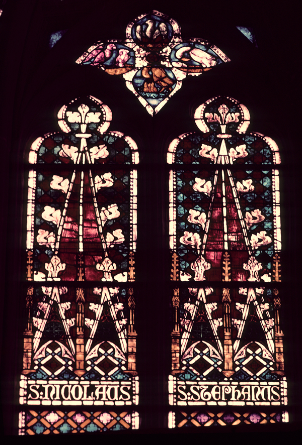 Chancel, east wall, right lancet, detail