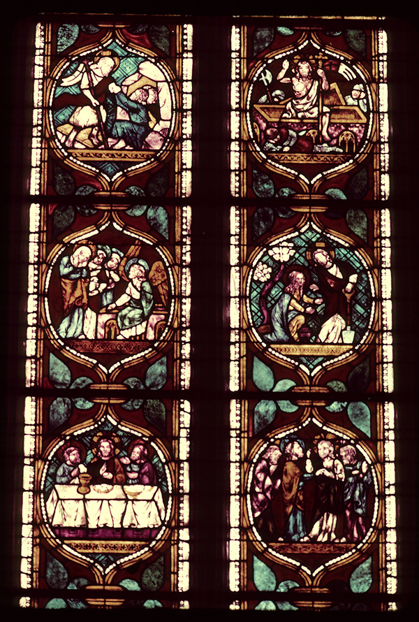Chancel, east wall, right lancet, detail