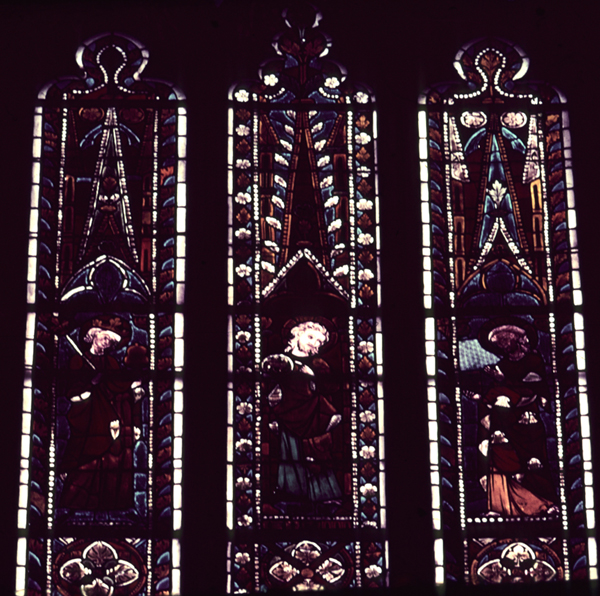 Nave, north wall, clerestory, third bay, detail