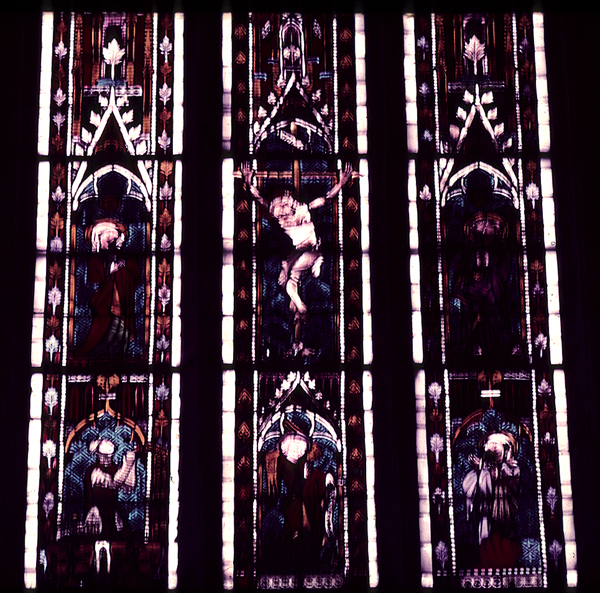 Nave, north wall, clerestory, sixth bay, detail