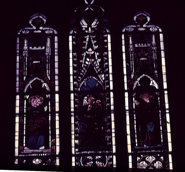 Nave, north wall, clerestory, fifth bay, detail