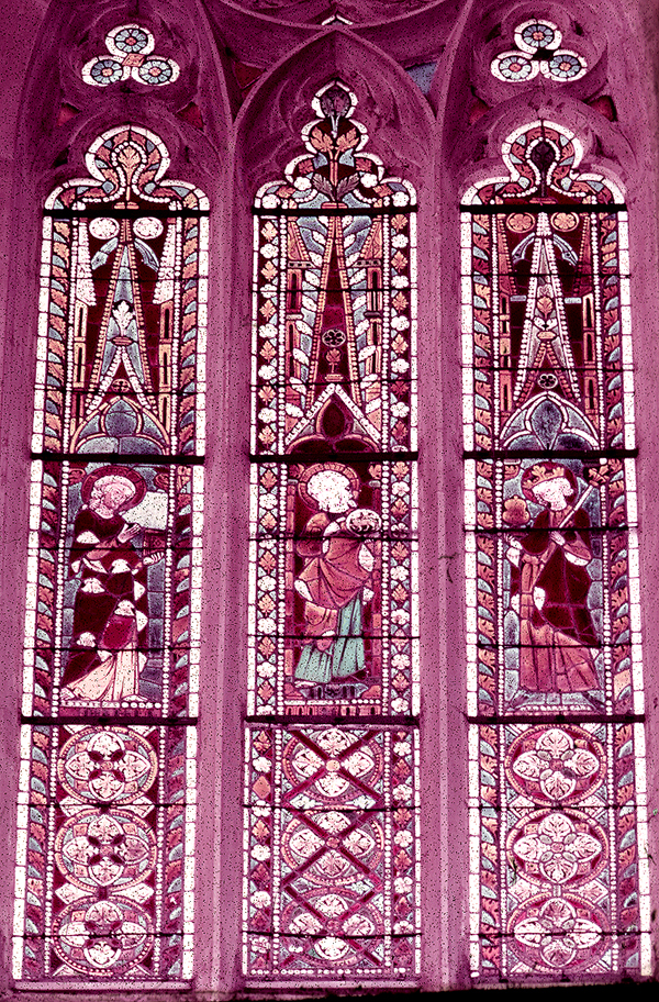 Nave, north wall, clerestory, fourth bay
