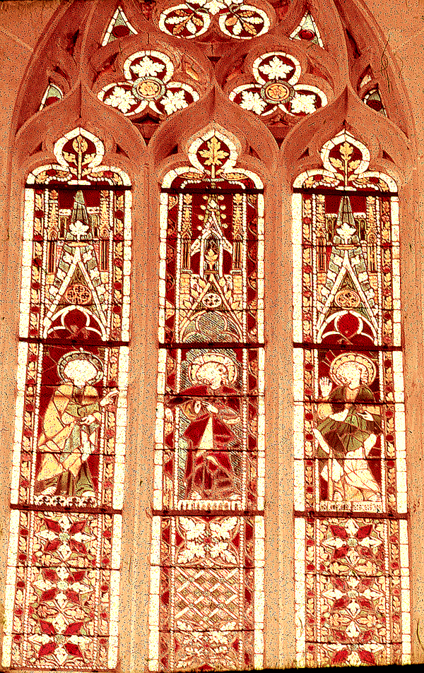 Nave, north wall, clerestory, second bay