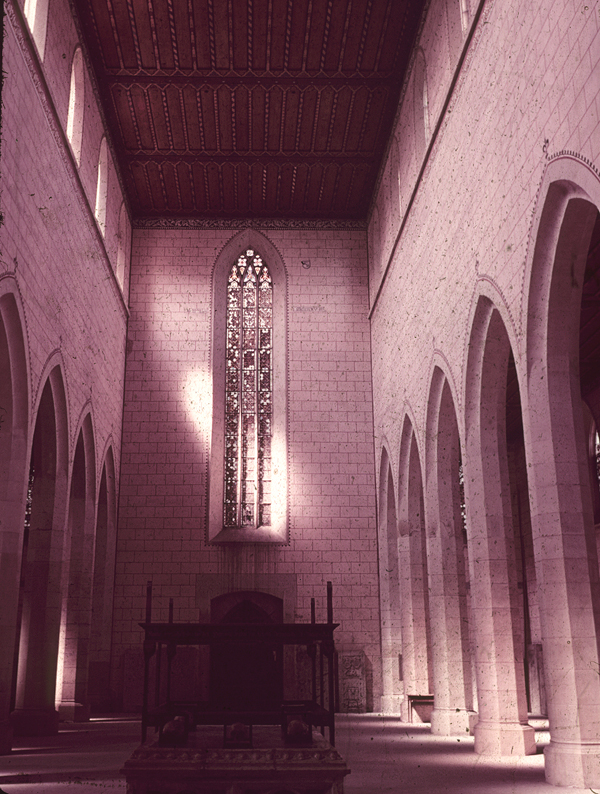 Nave, west wall