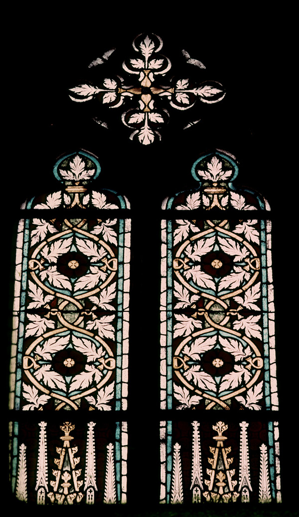 Apse, center window, detail