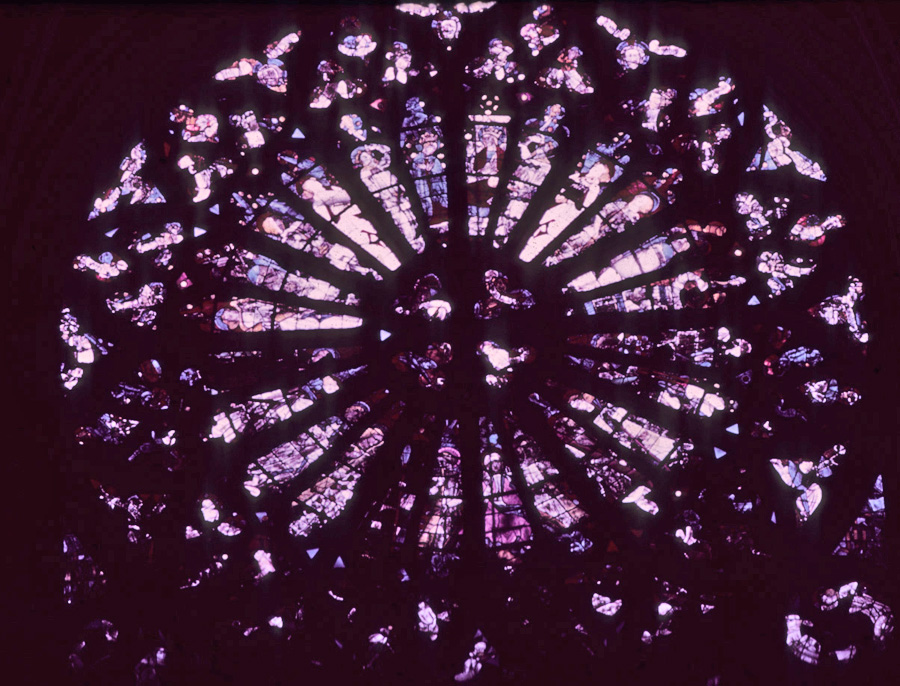 Transept, window 1, rose
