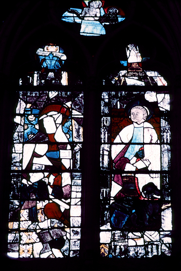 Transept, window P, section CD