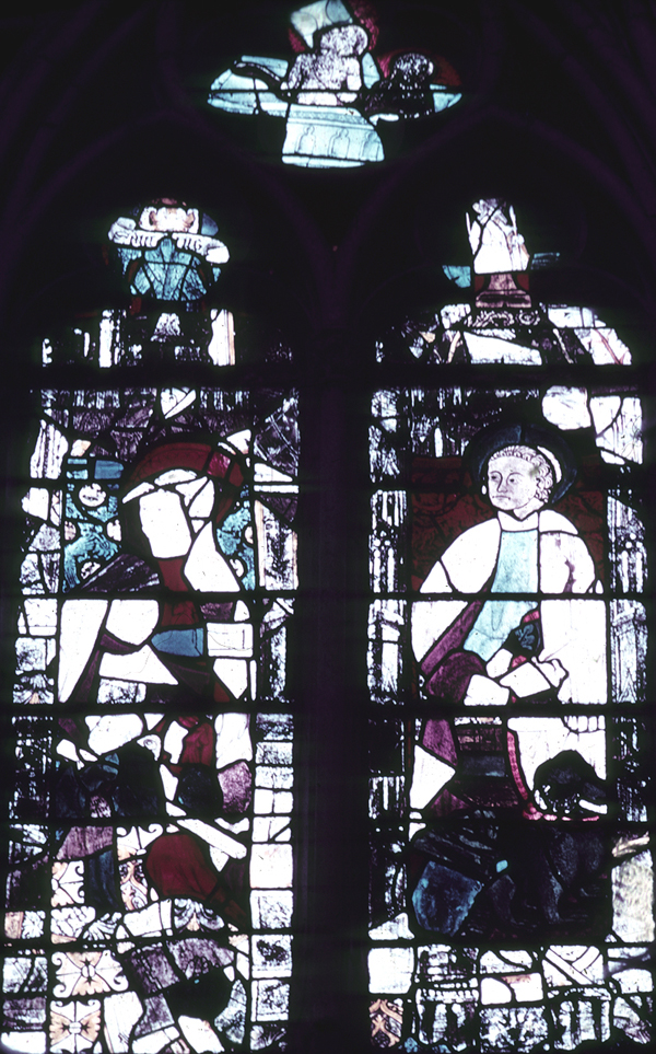 Transept, window P, section CD