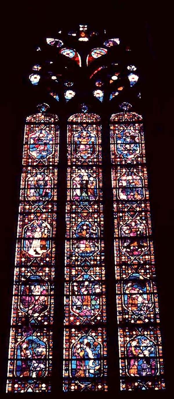 Apse, window 8Y, section ABC (Chapel: Sainte-Trinité)
