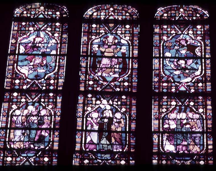 Window 8Y, section ABC, 4-5, detail (Chapel: Sainte-Trinité)