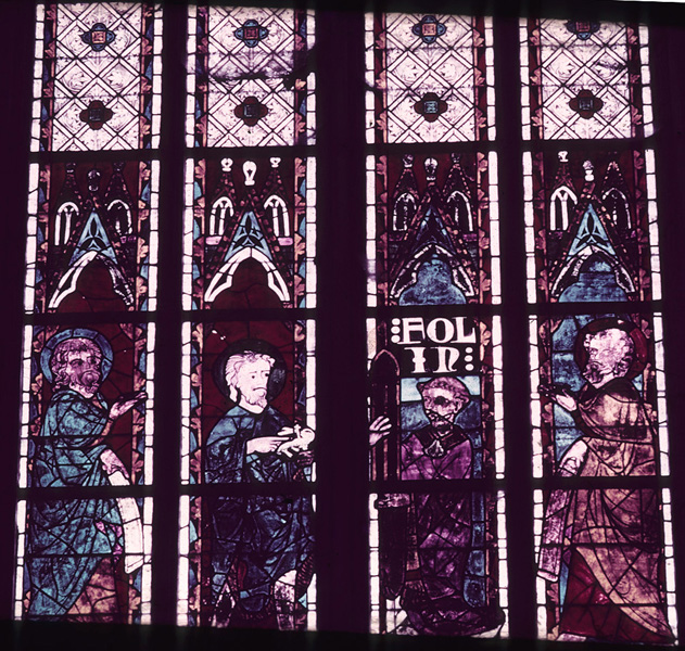 Clerestory, choir,  window FA, section 1-2-3-4