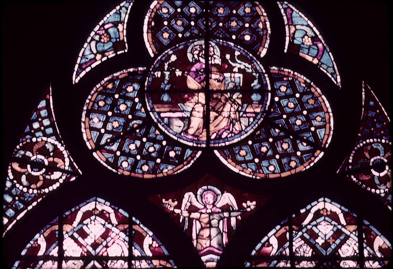 Tracery, choir, window 1