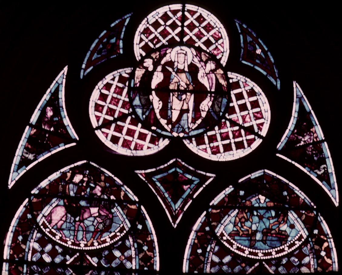 Tracery, choir, window A