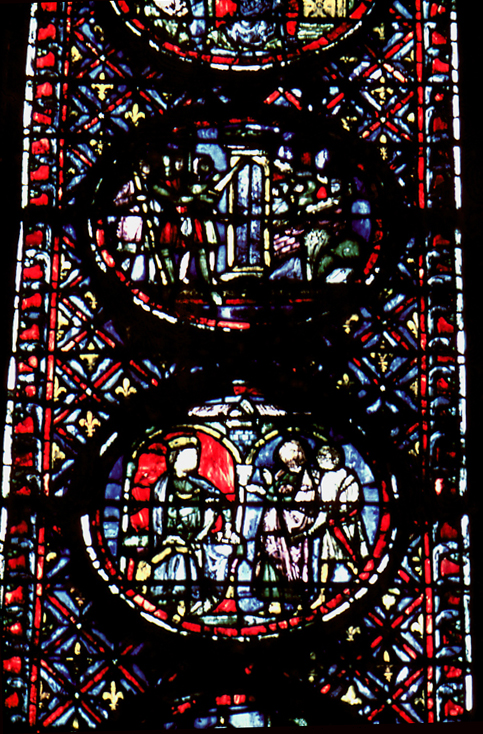 Windows south, bay 4, lancet 1, zones 4-5