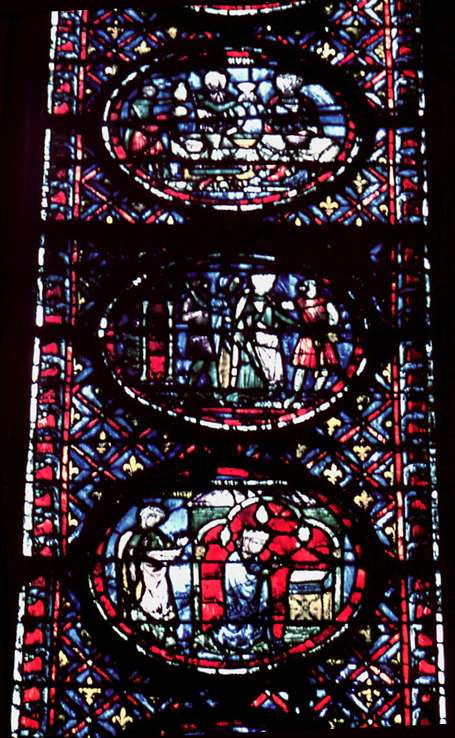 Windows south, bay 4, lancet 1, zones 6-7-8