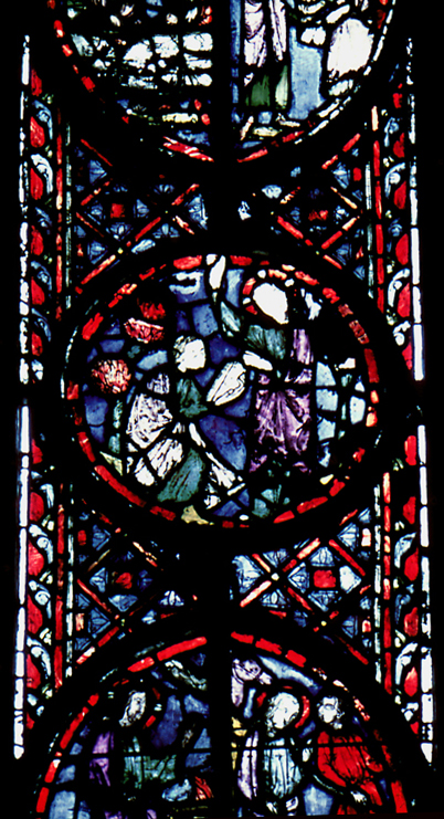 Windows, apse, bay 7, lancet 1, zone 3