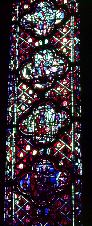 Windows, apse, bay 5, lancet 2, zones 4-5-6