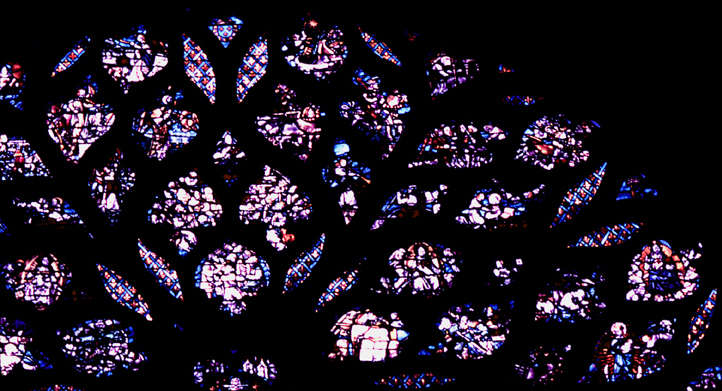 Window, west rose, top right quadrant
