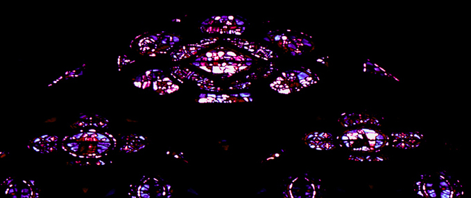 Windows north, bay 4, tracery