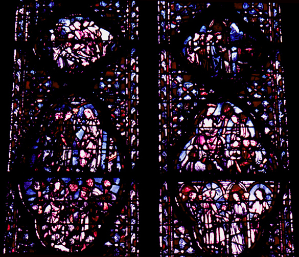 Windows north, bay 4, lancets 1-2, zones 4-5-6