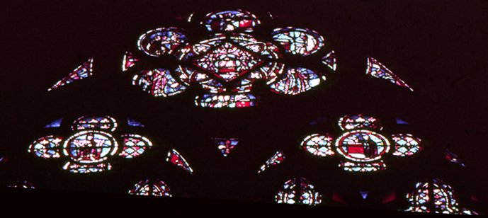 Windows north, bay 3, tracery
