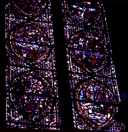 Windows, apse, bay 3, lancets 1-2, zones 10-13