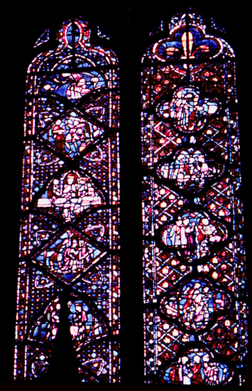 Windows, apse, bay 5, lancets 1-2, zones 12-15