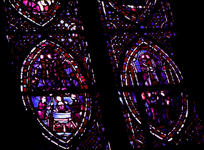 Windows, apse, bay 3, lancets 1-2, zones 2-3