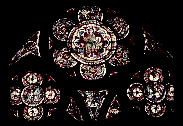 Nave, south, bottom, window 5, central rose