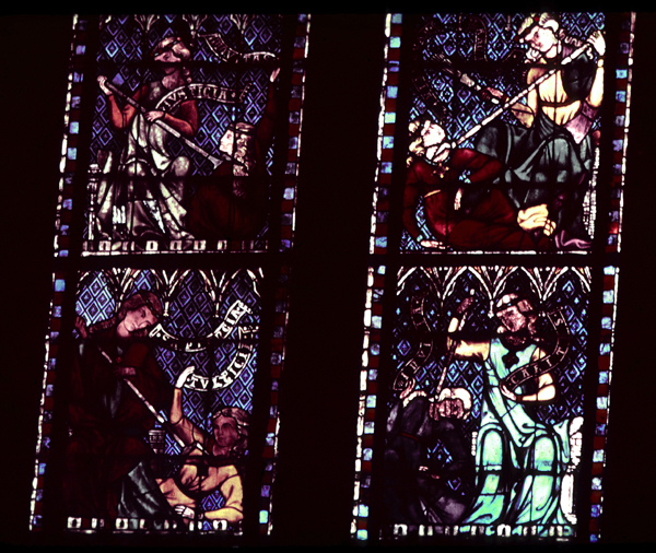 Nave, north, top, window 1, section AB, 2-1