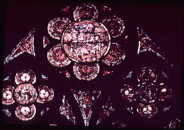 Nave, south, bottom, window 3, central rose