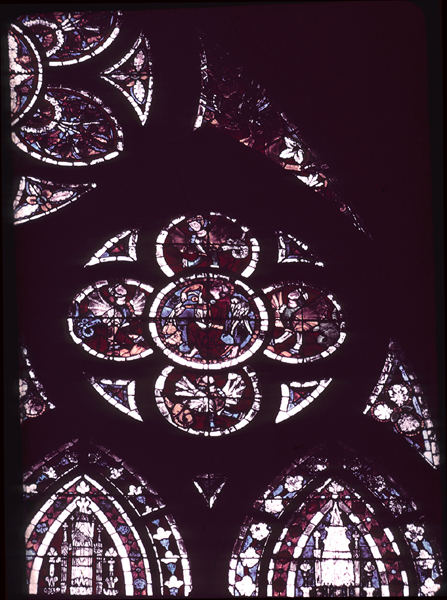 Nave, south, top, window 3, right rose