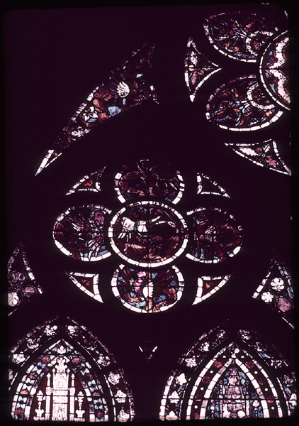 Nave, south, top, window 3, left rose