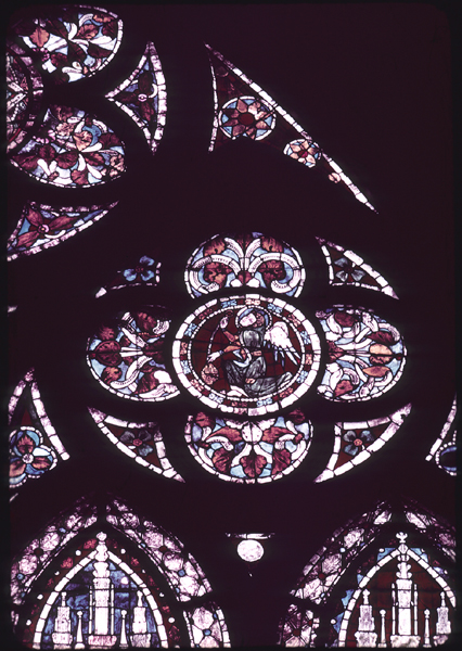Nave, north, top, window 6, right rose