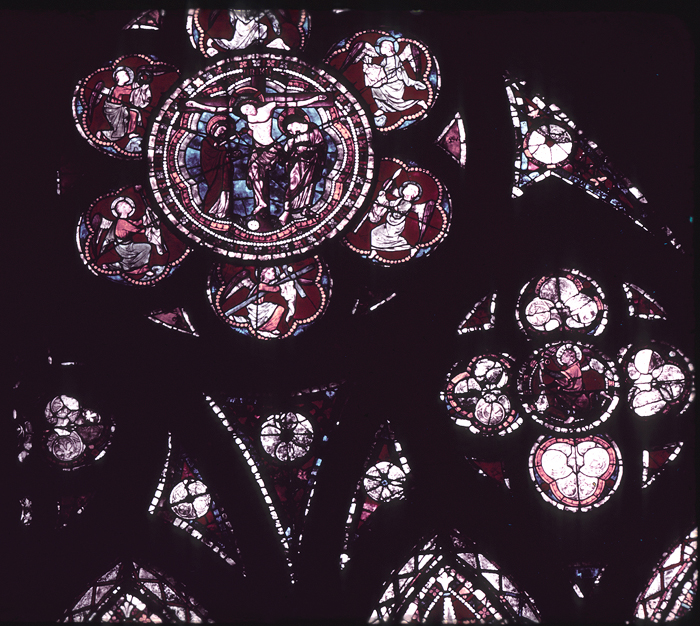 Nave, north, bottom, window 1, central rose