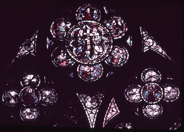 Nave, north, bottom, window 3, central rose