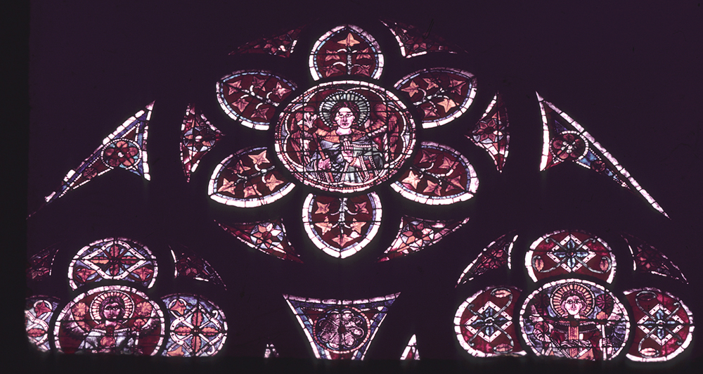 Nave, south, top, window 7, central rose