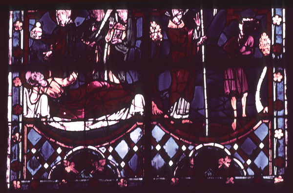 Windows, apse, south, chapel 1, window 3, zone 1