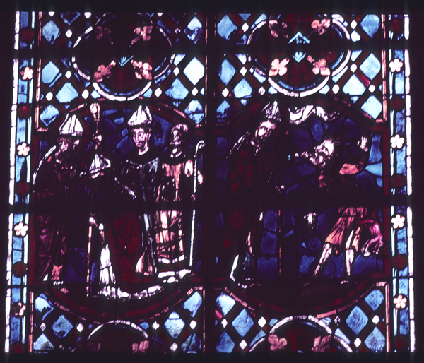 Windows, apse, south, chapel 1, window 3, zone 2