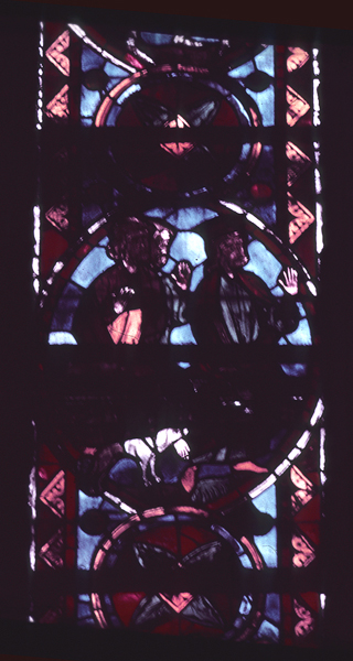 Windows, choir, north, bay 7, lancet 1, zone 3