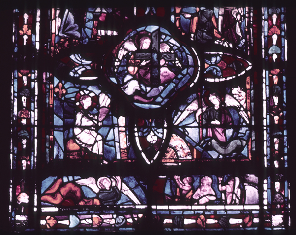 Windows, apse, north, chapel 1, window 3, zones 1-3