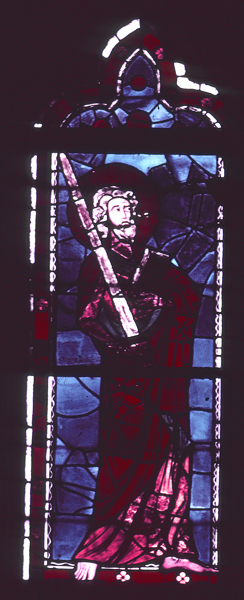 Windows, choir, triforium, north, bay 1, lancet 3