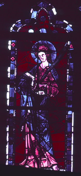 Windows, choir, triforium, north, bay 1, lancet 2