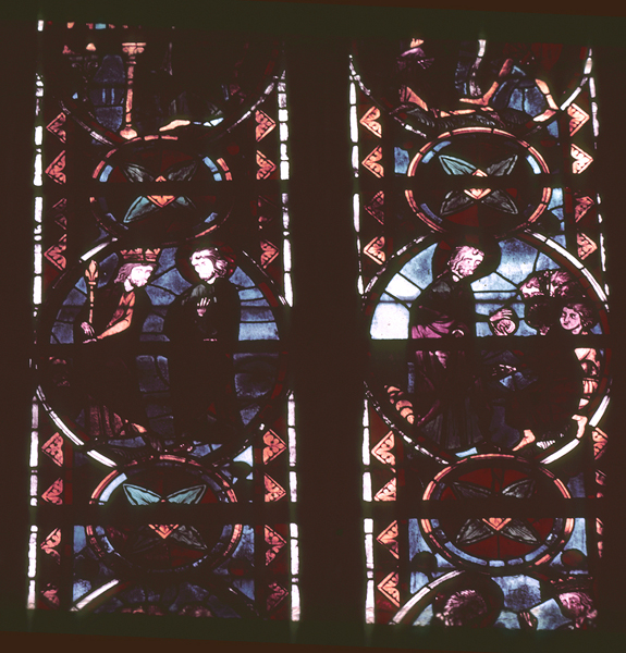 Windows, choir, north, bay 7, lancets 1-2, zone 5