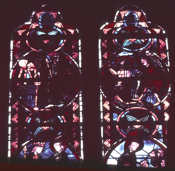 Windows, choir, north, bay 7, lancets 1-2, zone 6